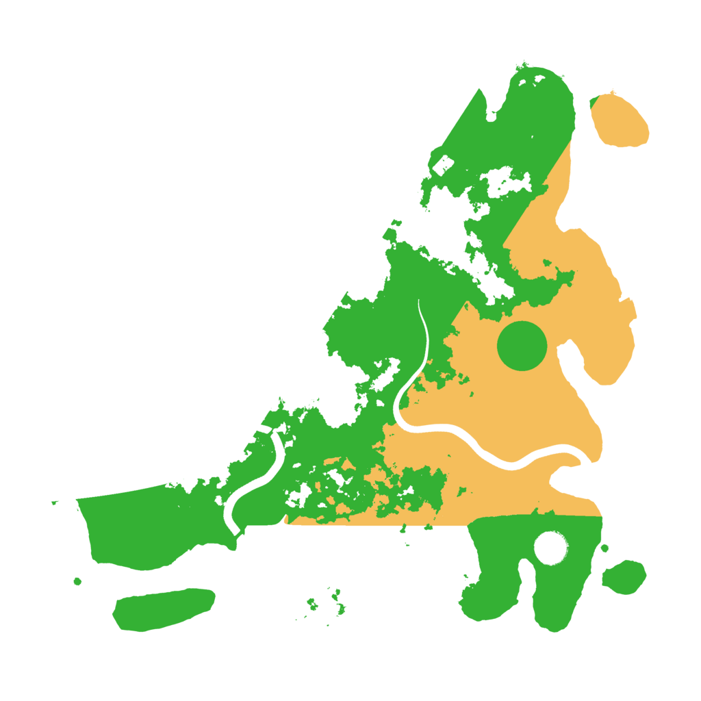 Biome Rust Map: Procedural Map, Size: 3700, Seed: 206413