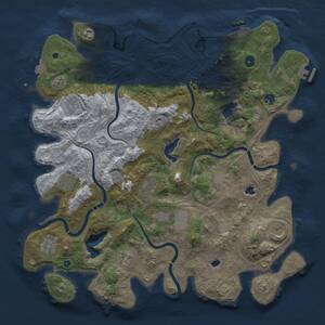 Thumbnail Rust Map: Procedural Map, Size: 4500, Seed: 359824350, 17 Monuments