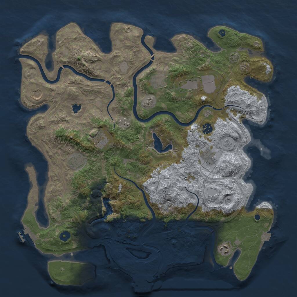 Rust Map: Procedural Map, Size: 4250, Seed: 1978823056, 15 Monuments