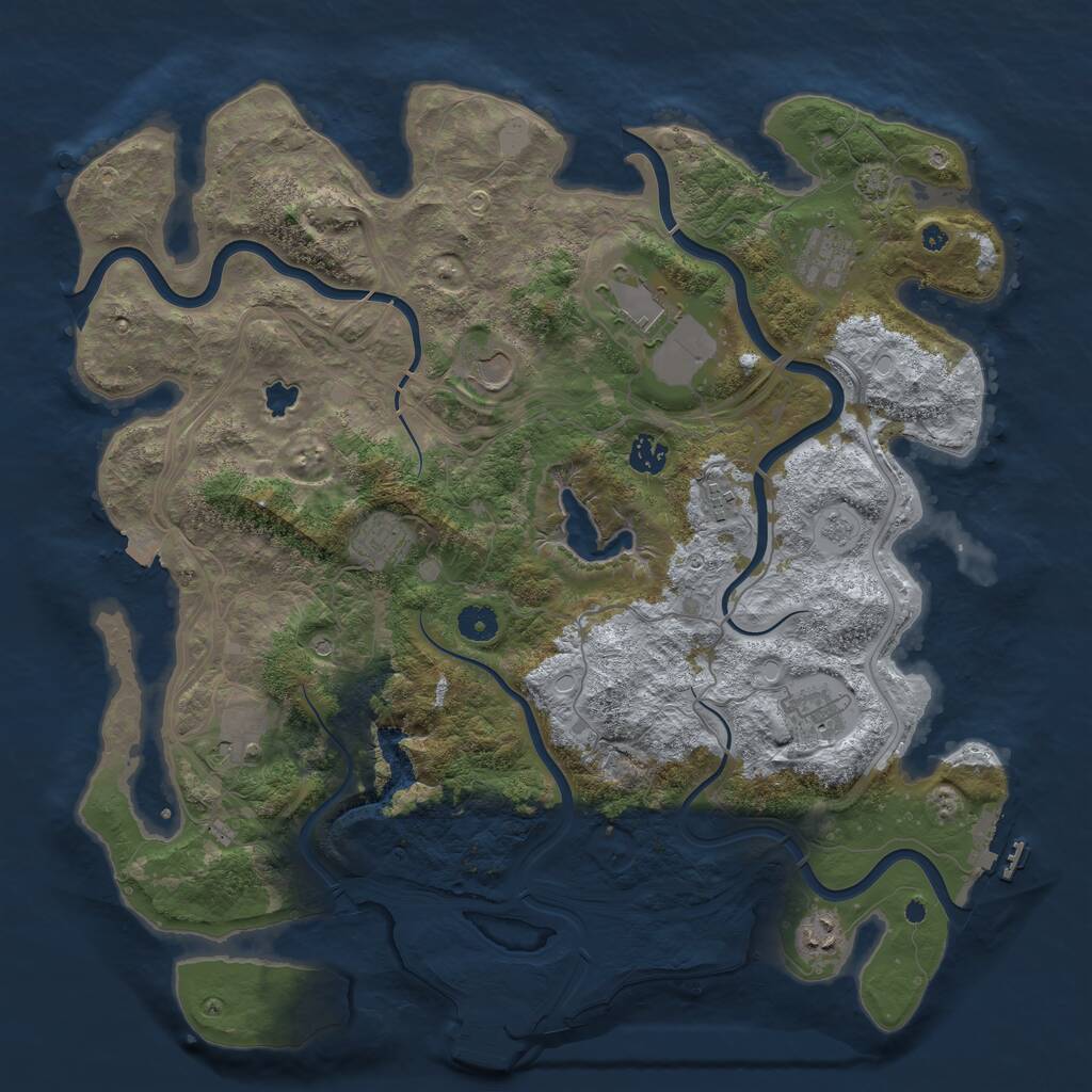 Rust Map: Procedural Map, Size: 4250, Seed: 1978823056, 15 Monuments