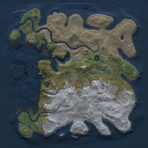 Thumbnail Rust Map: Procedural Map, Size: 4000, Seed: 598465, 15 Monuments