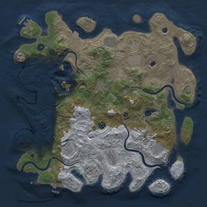 Thumbnail Rust Map: Procedural Map, Size: 4250, Seed: 12460546, 16 Monuments
