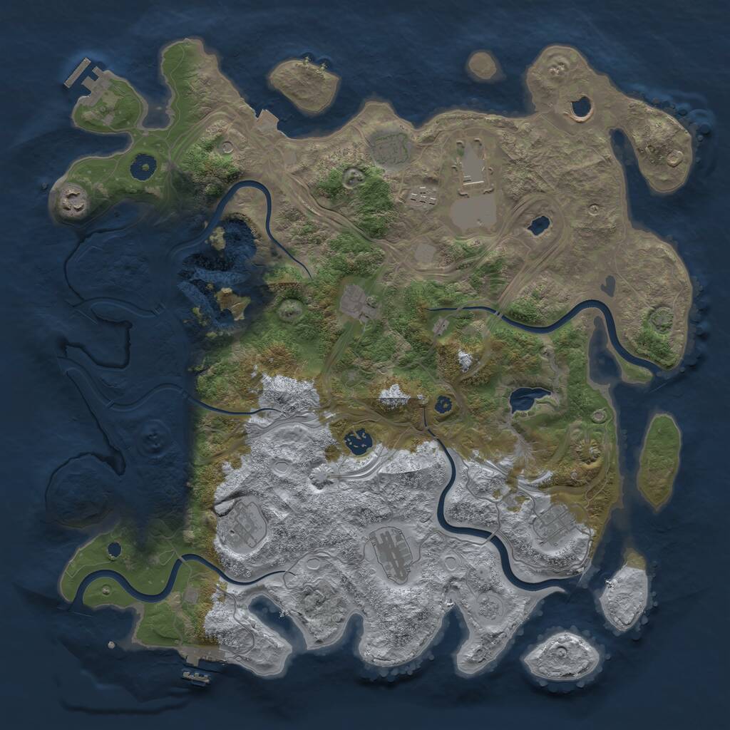 Rust Map: Procedural Map, Size: 4250, Seed: 12460546, 16 Monuments