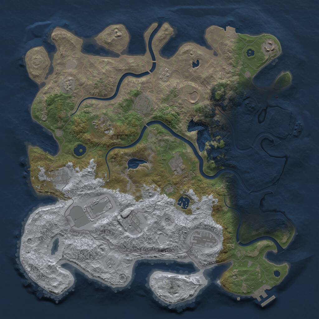Procedural Map :: Rust Map :: Just-Wiped