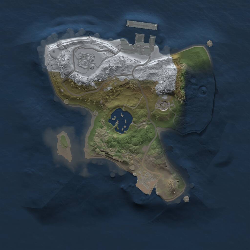 Rust Map: Procedural Map, Size: 1650, Seed: 1234, 5 Monuments