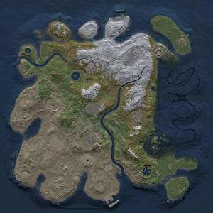 Thumbnail Rust Map: Procedural Map, Size: 3750, Seed: 1415076623, 16 Monuments