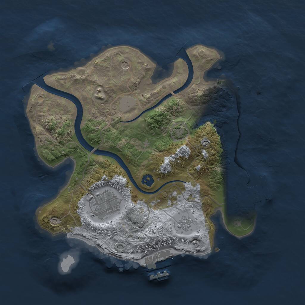 Rust Map: Procedural Map, Size: 2500, Seed: 2025092015, 7 Monuments