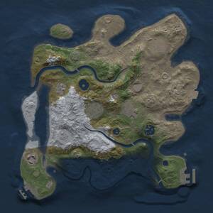 Thumbnail Rust Map: Procedural Map, Size: 3000, Seed: 6745, 12 Monuments