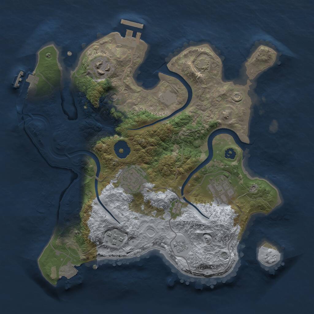 Rust Map: Procedural Map, Size: 2800, Seed: 80, 10 Monuments