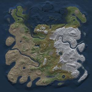 Thumbnail Rust Map: Procedural Map, Size: 4500, Seed: 490198533, 17 Monuments