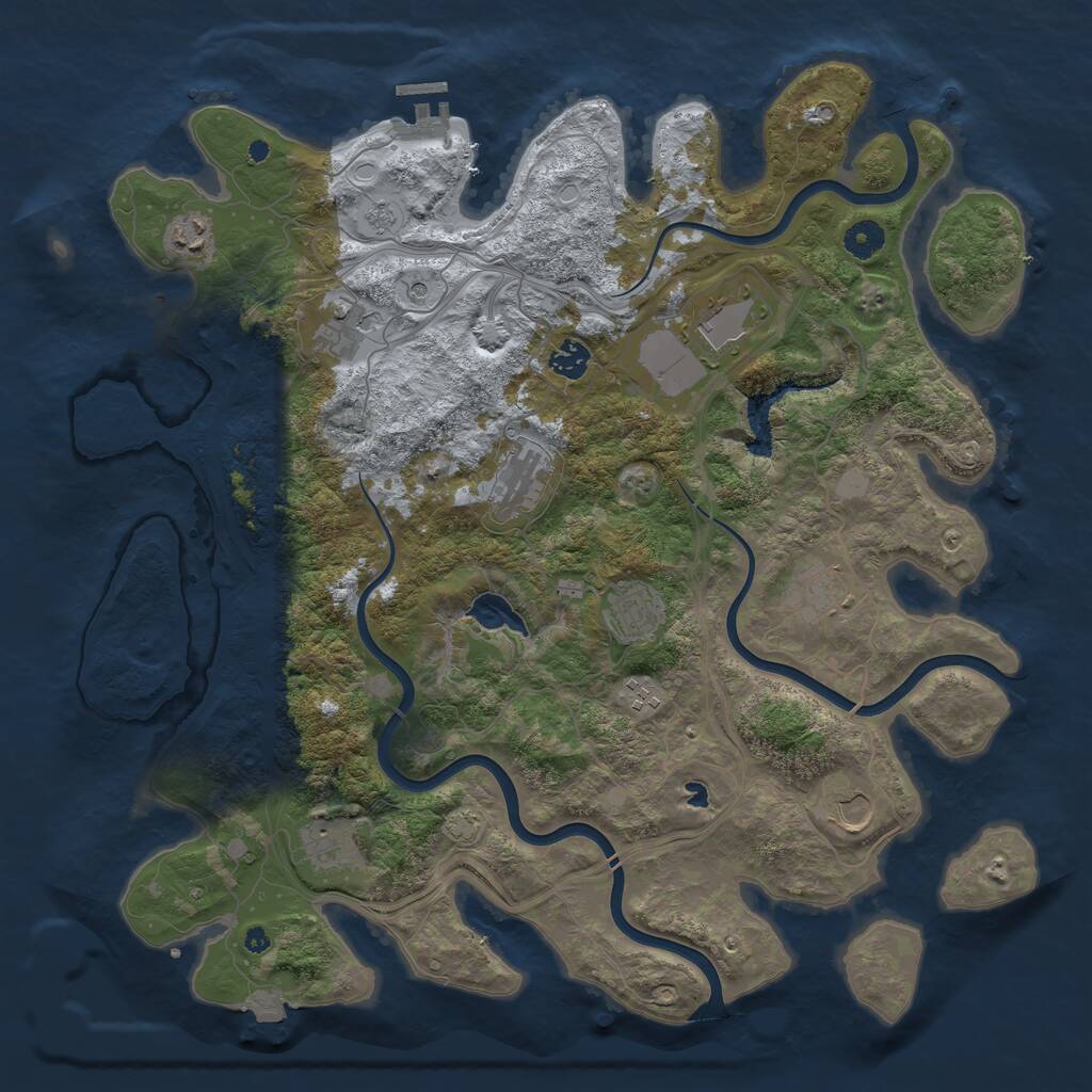 Rust Map: Procedural Map, Size: 4250, Seed: 5563580, 15 Monuments