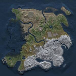 Thumbnail Rust Map: Procedural Map, Size: 3500, Seed: 935933163, 15 Monuments