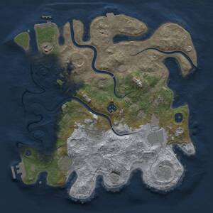 Thumbnail Rust Map: Procedural Map, Size: 3500, Seed: 481470357, 15 Monuments