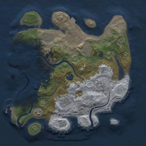 Thumbnail Rust Map: Procedural Map, Size: 3200, Seed: 481981, 13 Monuments