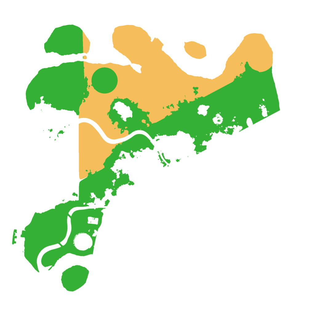 Biome Rust Map: Procedural Map, Size: 3200, Seed: 481981