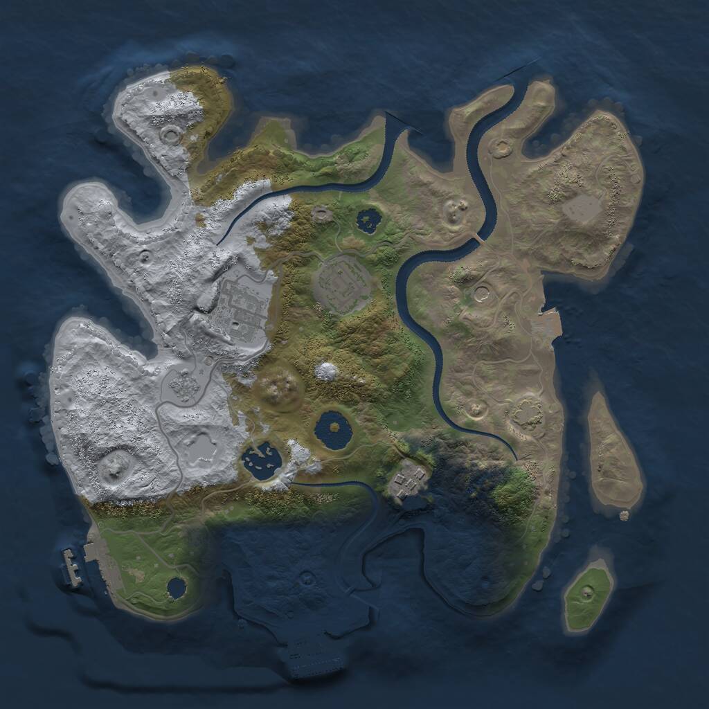 Rust Map: Procedural Map, Size: 2900, Seed: 31112, 10 Monuments