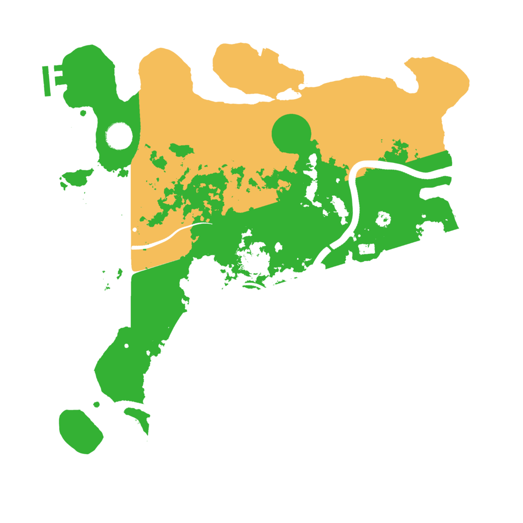 Biome Rust Map: Procedural Map, Size: 3500, Seed: 13001