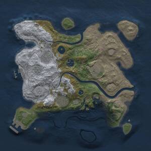 Thumbnail Rust Map: Procedural Map, Size: 3000, Seed: 1664546, 11 Monuments