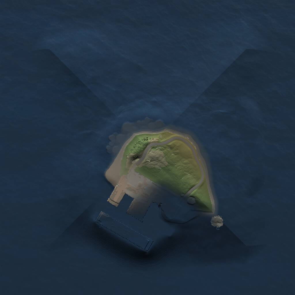 Rust Map: Procedural Map, Size: 1000, Seed: 34623, 2 Monuments