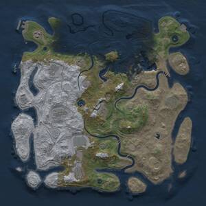 Thumbnail Rust Map: Procedural Map, Size: 4250, Seed: 65051, 16 Monuments