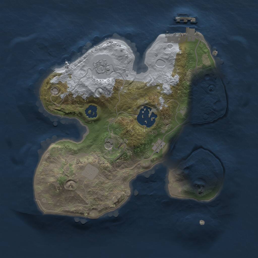 Rust Map: Procedural Map, Size: 2000, Seed: 1114900312, 5 Monuments
