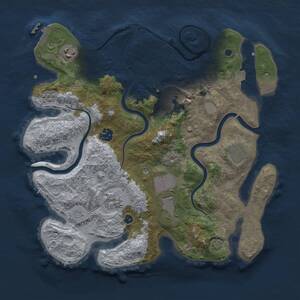 Thumbnail Rust Map: Procedural Map, Size: 3500, Seed: 7534580, 12 Monuments