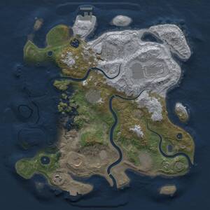 Thumbnail Rust Map: Procedural Map, Size: 3500, Seed: 462595264, 14 Monuments