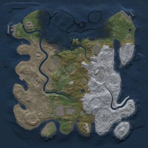 Thumbnail Rust Map: Procedural Map, Size: 3750, Seed: 1415225148, 14 Monuments