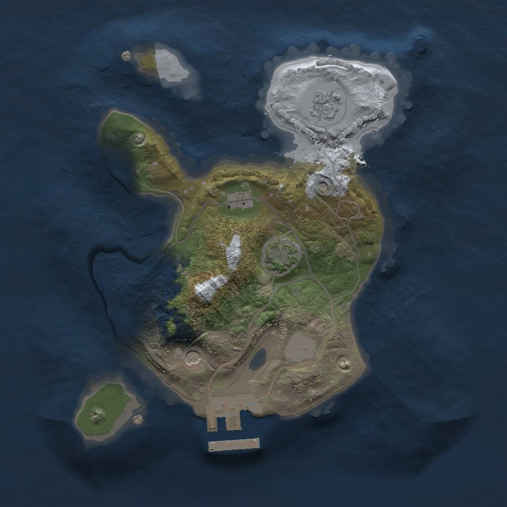 Rust Map: Procedural Map, Size: 2000, Seed: 236518198, 5 Monuments
