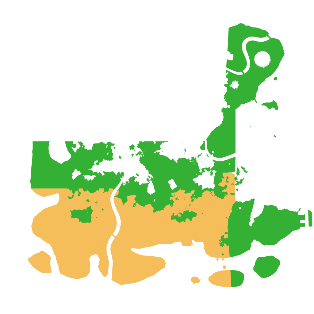 Biome Rust Map: Procedural Map, Size: 3500, Seed: 158967405