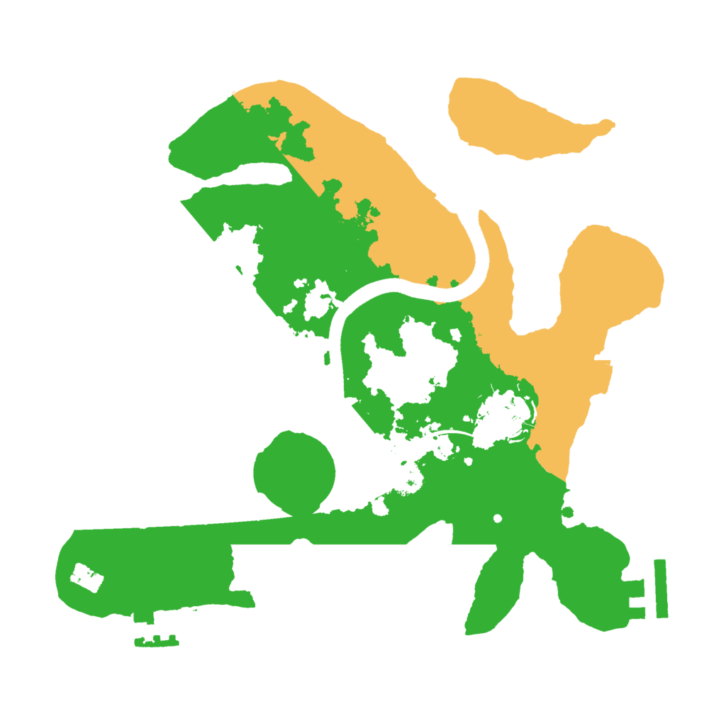 Biome Rust Map: Procedural Map, Size: 2500, Seed: 2025092115