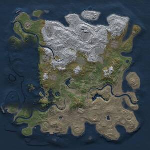 Thumbnail Rust Map: Procedural Map, Size: 4500, Seed: 724951386, 17 Monuments