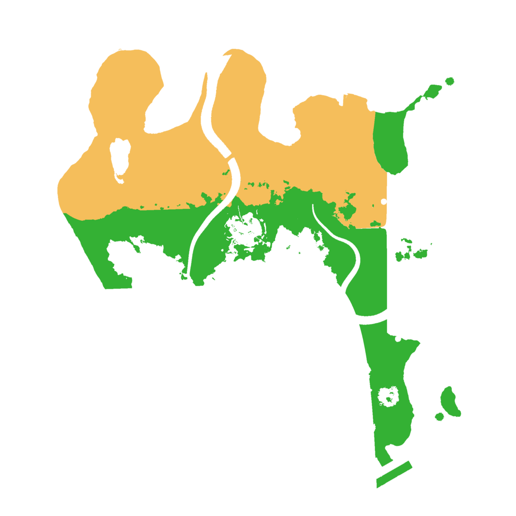 Biome Rust Map: Procedural Map, Size: 2500, Seed: 981498612
