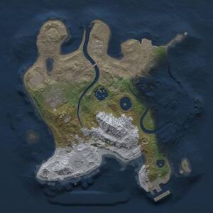 Thumbnail Rust Map: Procedural Map, Size: 2500, Seed: 981498612, 8 Monuments