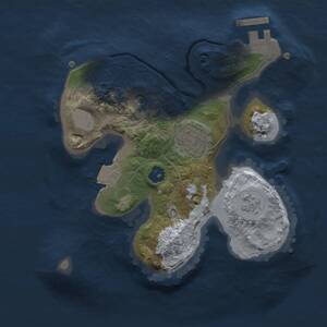 Thumbnail Rust Map: Procedural Map, Size: 2000, Seed: 552245, 5 Monuments