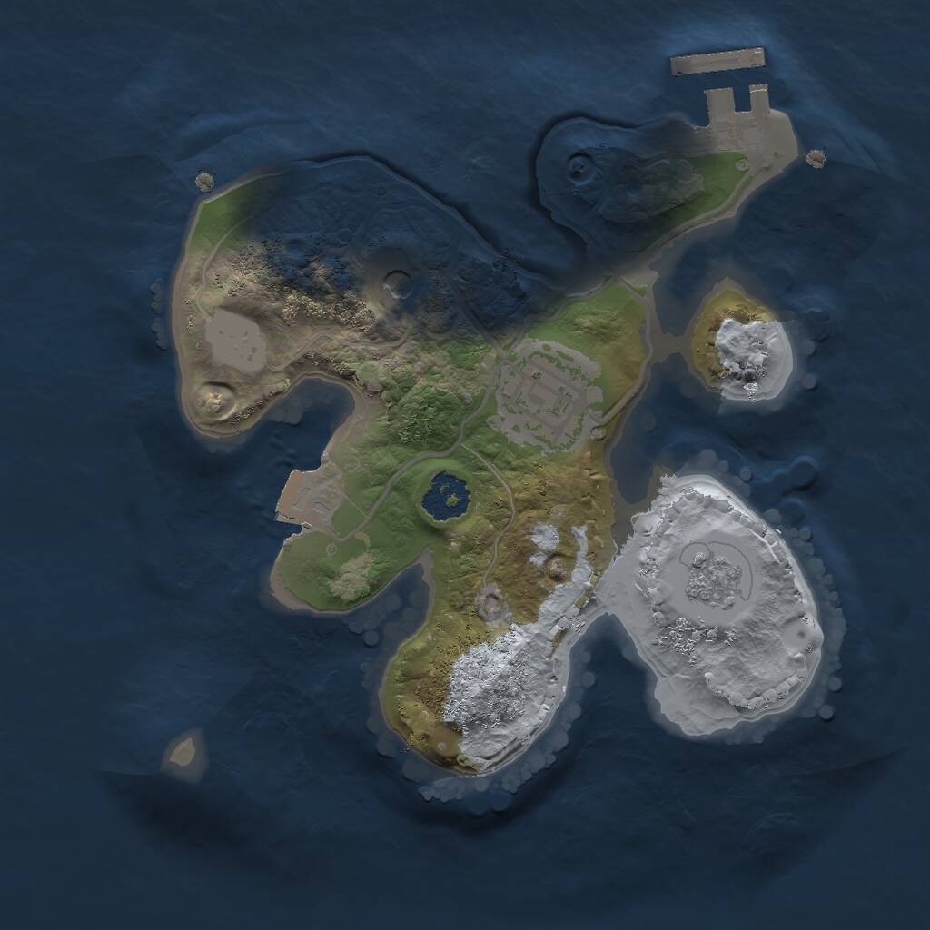 Rust Map: Procedural Map, Size: 2000, Seed: 552245, 5 Monuments