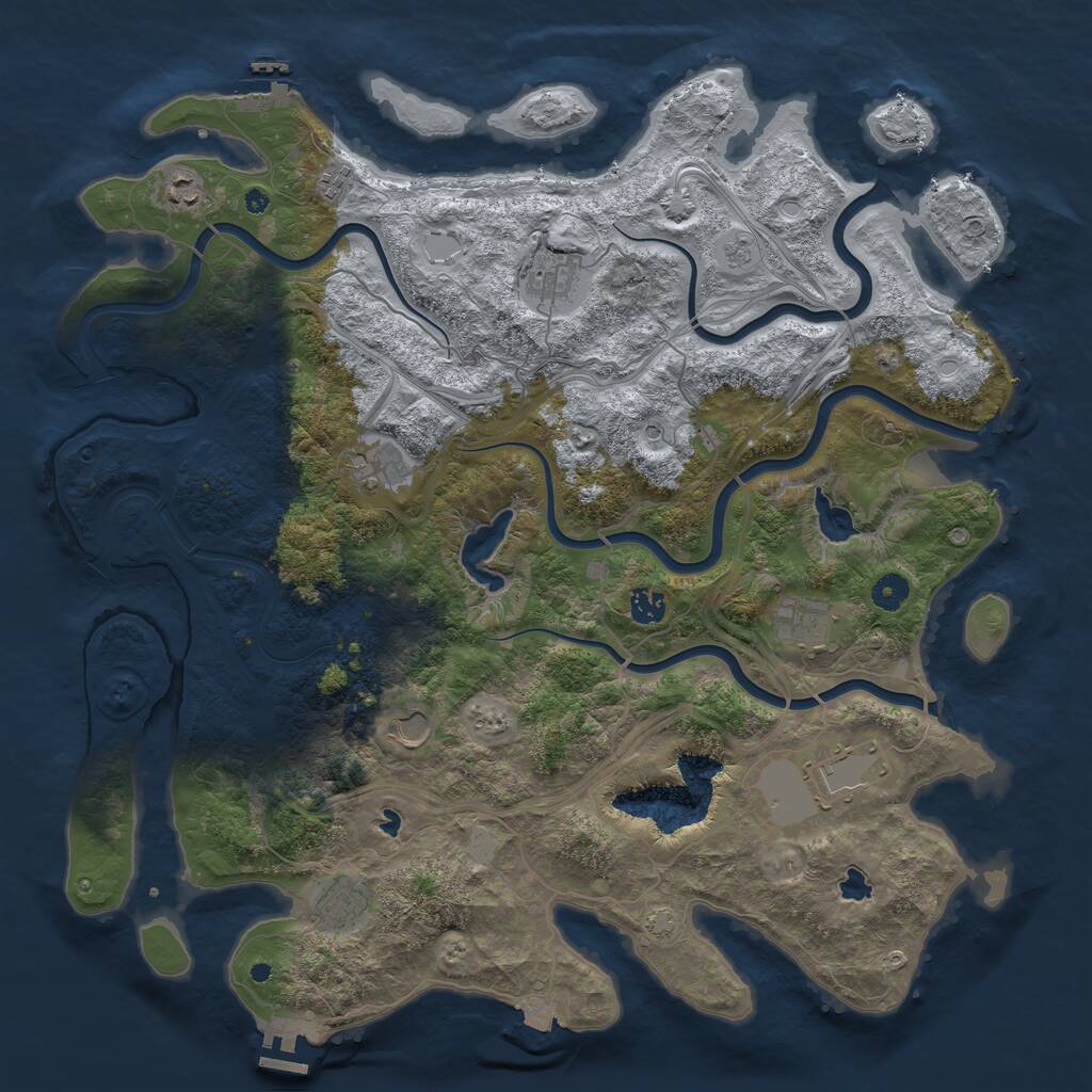Rust Map: Procedural Map, Size: 4500, Seed: 96582273, 15 Monuments