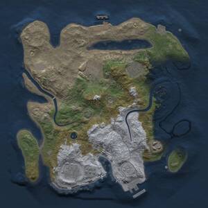 Thumbnail Rust Map: Procedural Map, Size: 3000, Seed: 159132248, 11 Monuments