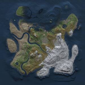 Thumbnail Rust Map: Procedural Map, Size: 3000, Seed: 18638643, 11 Monuments