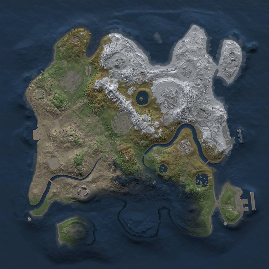 Rust Map: Procedural Map, Size: 3000, Seed: 216753191, 12 Monuments