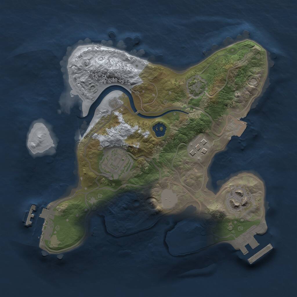 Rust Map: Procedural Map, Size: 2150, Seed: 1705020164, 7 Monuments