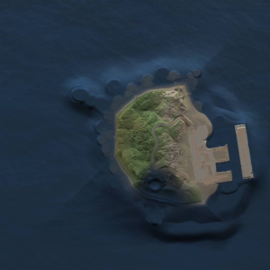 Rust Map: Procedural Map, Size: 1000, Seed: 925614273, 2 Monuments