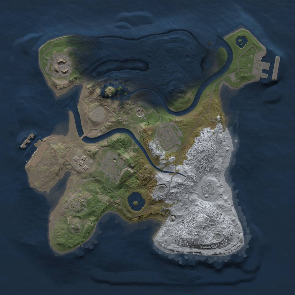 Rust Map: Procedural Map, Size: 2500, Seed: 2025092215, 10 Monuments