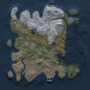 Thumbnail Rust Map: Procedural Map, Size: 3500, Seed: 862297857, 14 Monuments