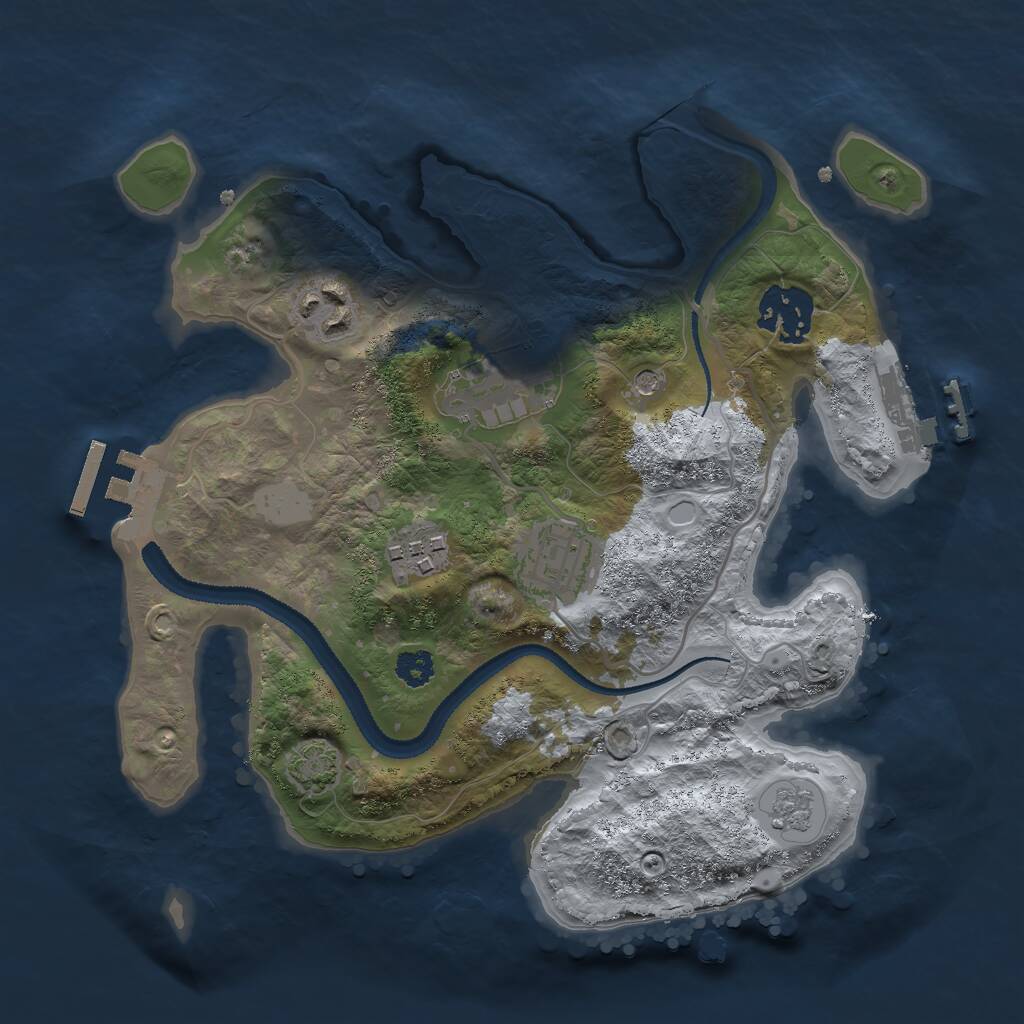 Rust Map: Procedural Map, Size: 2700, Seed: 31810, 11 Monuments