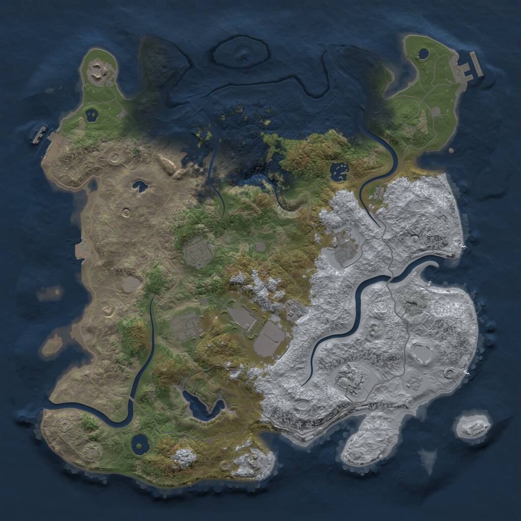 Rust Map: Procedural Map, Size: 4000, Seed: 226994866, 15 Monuments