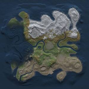 Thumbnail Rust Map: Procedural Map, Size: 3000, Seed: 47836, 12 Monuments