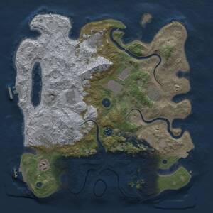 Thumbnail Rust Map: Procedural Map, Size: 3750, Seed: 2034890176, 15 Monuments