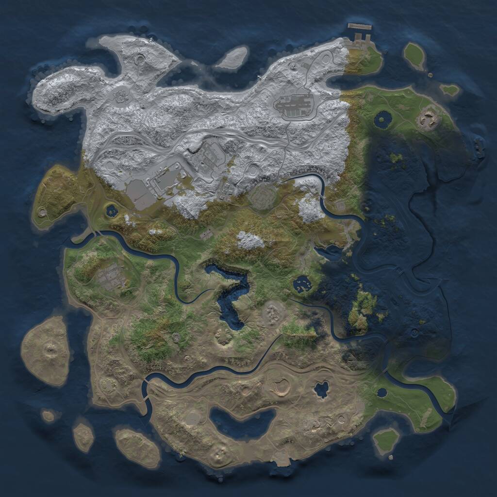 Rust Map: Procedural Map, Size: 4250, Seed: 6234, 15 Monuments