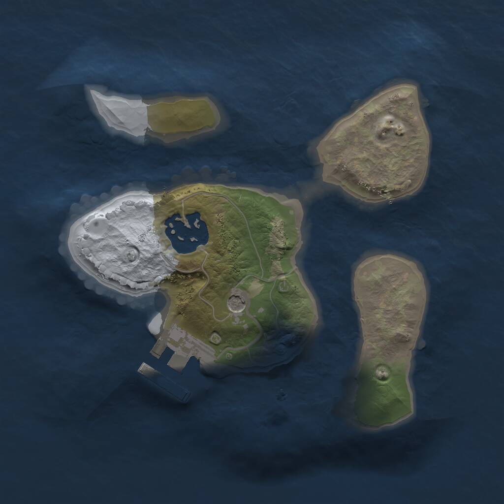 Rust Map: Procedural Map, Size: 1800, Seed: 196994690, 4 Monuments